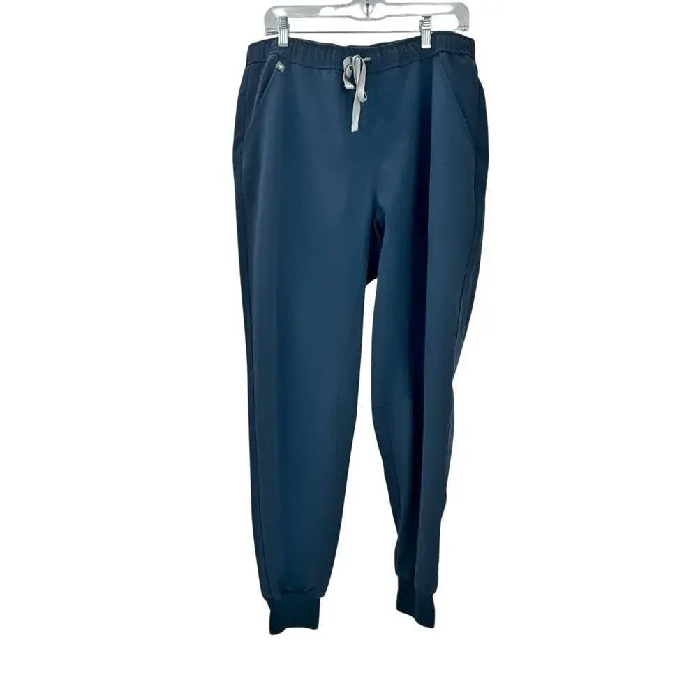 FIGS Men's Tansen Jogger Pants Classic Fit Elastic Waistband Gray Blue Size  L